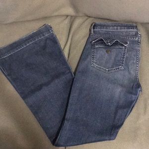 Medium denim flared jeans